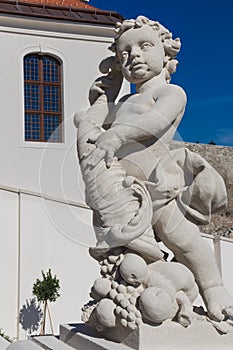 Baroque garden, Bratislava castle, Slovakia, August 02, 2016