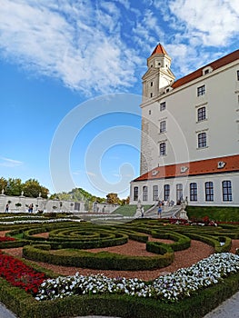 Baroque garden of Bratislava Castle, Slovakia