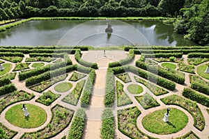 Baroque Garden at Gottorf Castle, Herkules pond, Schleswig photo