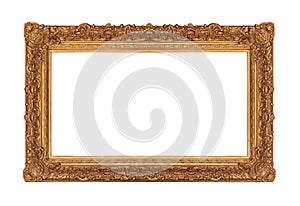 Baroque gold frame isolated