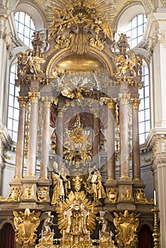 Baroque High Altar of old Peter`s Church Munich