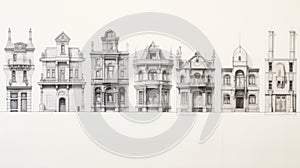 Baroque-inspired Row House Drawings With Hyperrealistic Compositions