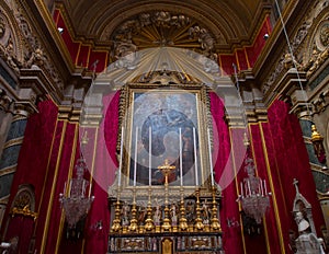 Baroque interior of the Basilica and Collegiate Proto-Parish Church of Saint Paul