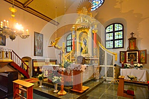 Baroque interior of a Catholic church