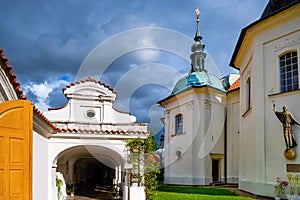 Baroque monastery Klokoty in Tabor, Czech republic photo