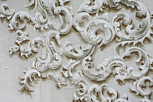 Baroque ornament detail decoration wall