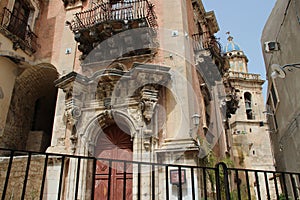 baroque palace (Cancelleria) in ragusa in sicily (italy) photo