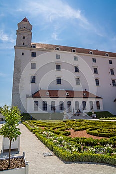 Baroque park Bratislava Castle landmark of slovakia
