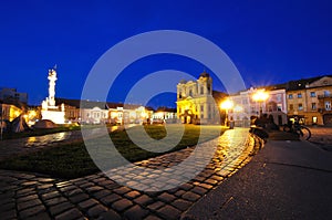 Baroque plaza - nightfall photo