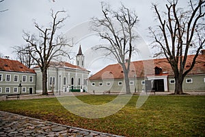 Baroque representative castle and National Stud Farm, renaissance historical building, UNESCO heritage, Church of St. Wenceslas