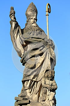 Baroque Sculpture from Prague Charles Bridge, Czech Republic