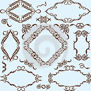 Baroque set of art elements