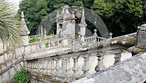 Baroque stairs at the Sanctuary of Our Lady of Remedies, Lamego, Portugal