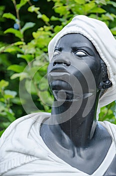 Baroque statue of an Afro-American woman (18 century), Potsdam