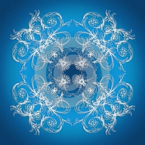 Baroque style blue gradient texture.