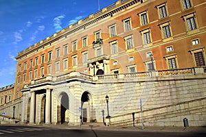 The baroque style building of The Royal Palace of Stockholm, Sweden