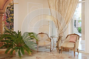 Baroque style hotel interior photo