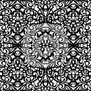 Baroque Style Pattern, vector seamless pattern