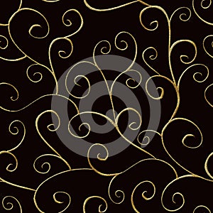 Baroque style seamless pattern ornament background. Elegant luxury fashion texture