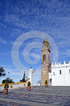 Baroque tower and shrine photo