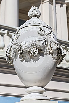 Baroque vase in homestead Oranienbaum, Russia