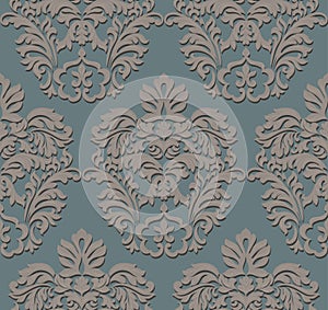 Baroque Vintage floral pattern element