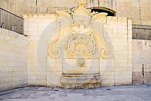 The baroque water well in Valetta, Malta