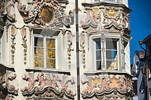 baroque window in Altstadt Innsbruck