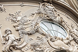 Baroque window at a historic building in Bratislava in Slovakia