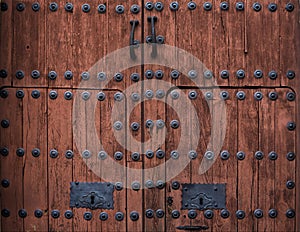 Baroque wooden door photo