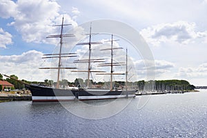 Barque Passat at the harbor of Lubeck-Travemunde