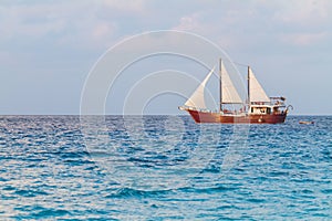 Barque at the sea