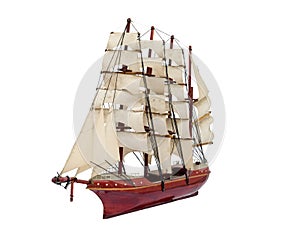 Barque ship gift craft model wooden