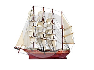 Barque ship gift craft model wooden