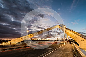 The Barqueta Bridge, in Seville, Spain photo