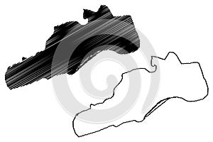 Barquisimeto City Bolivarian Republic of Venezuela, Lara State map vector illustration, scribble sketch City of Barquisimeto map photo