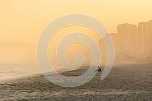 Barra da Tijuca beach on a beatiful afternoon photo