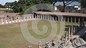 Barracks of the Gladiators in Pompeii. Italy