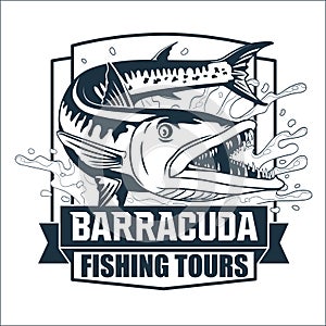 Barracuda Fishing Challenge Tours Logo Design photo