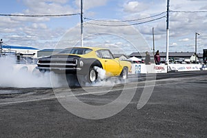 Barracuda smoke show on the track