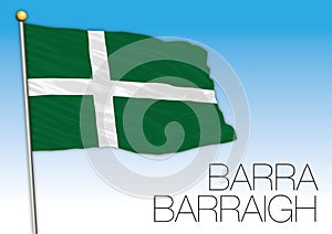 Barraigh island flag, United Kingdom, Europe