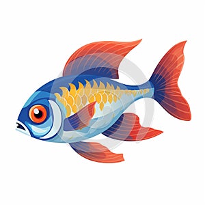 Barramundi vector sailfish vector tricolor oranda fighter fish colours male blue betta fish orange guppy follow