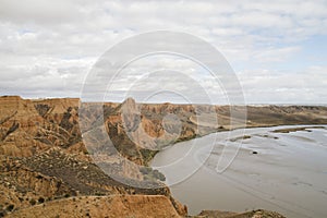 `Barrancas de Castrejon y CalaÃ±a` and Tagus river, Toledo, Spain