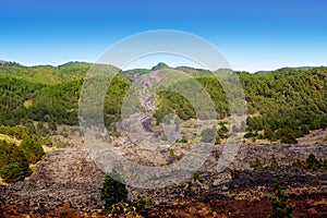 Barranco de las Angustias lava river La Palma photo