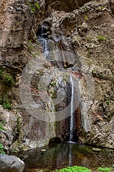 Barranco del Infierno waterfall vertical photo