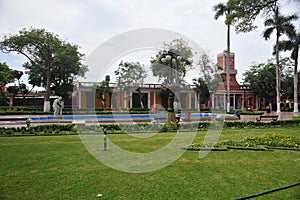 barranco lima-garden and flower square background arquitecture and building and sky photo