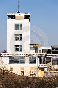 Barrandov Terraces funkcionalism buildings ruins in Prague, Czech Republic