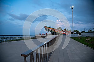 Barranquilla boardwalk in restaurant area. Colombia.