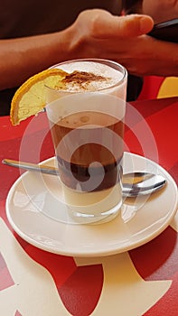 Barraquito - tradiitonal coffee desert photo