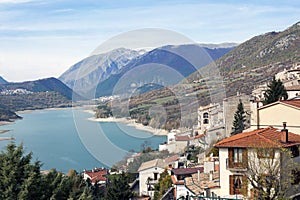 Barrea lake, Aquila, Italy photo